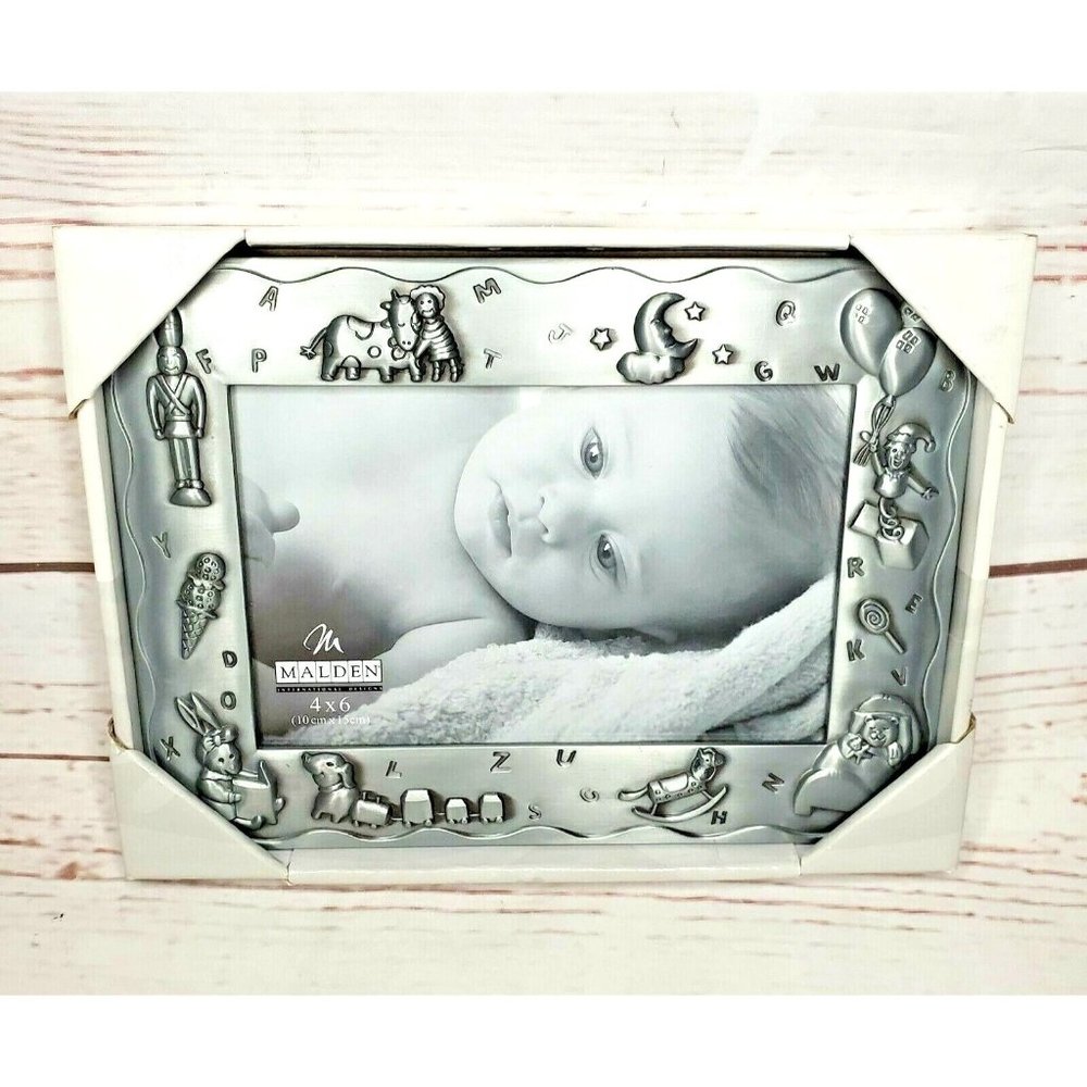 Malden International Design Embossed Toys & Letter 4x6 Metal Frame